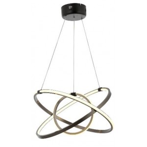 METAL LED and SILICONE BLACK COLOR CHANDELIER 50 CM DIAMETER LOAD: 90 CM